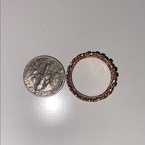 Rose gold flower pandora ring
